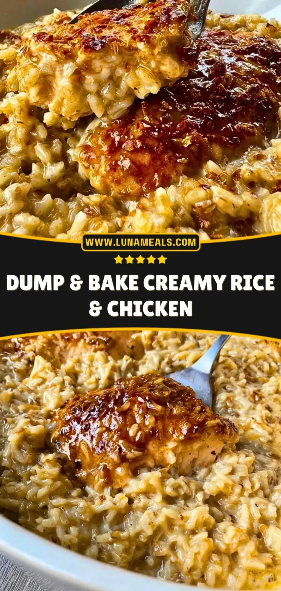 Dump & Bake Creamy Rice & Chicken (3)