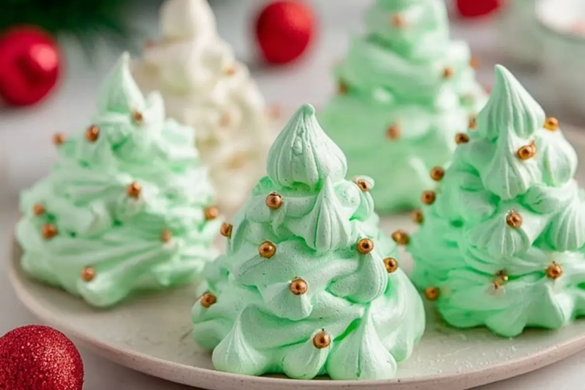Festive Meringue Christmas Trees