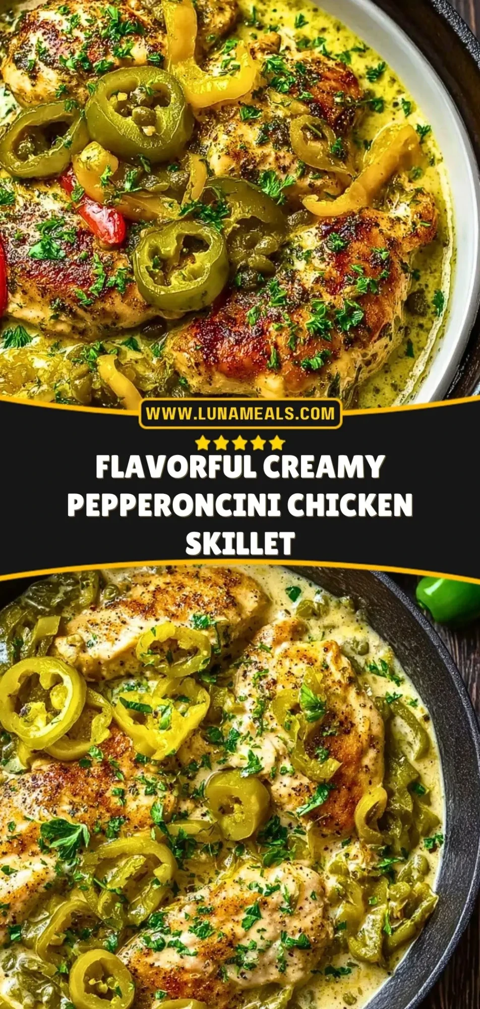 Flavorful Creamy Pepperoncini Chicken Skillet (4)