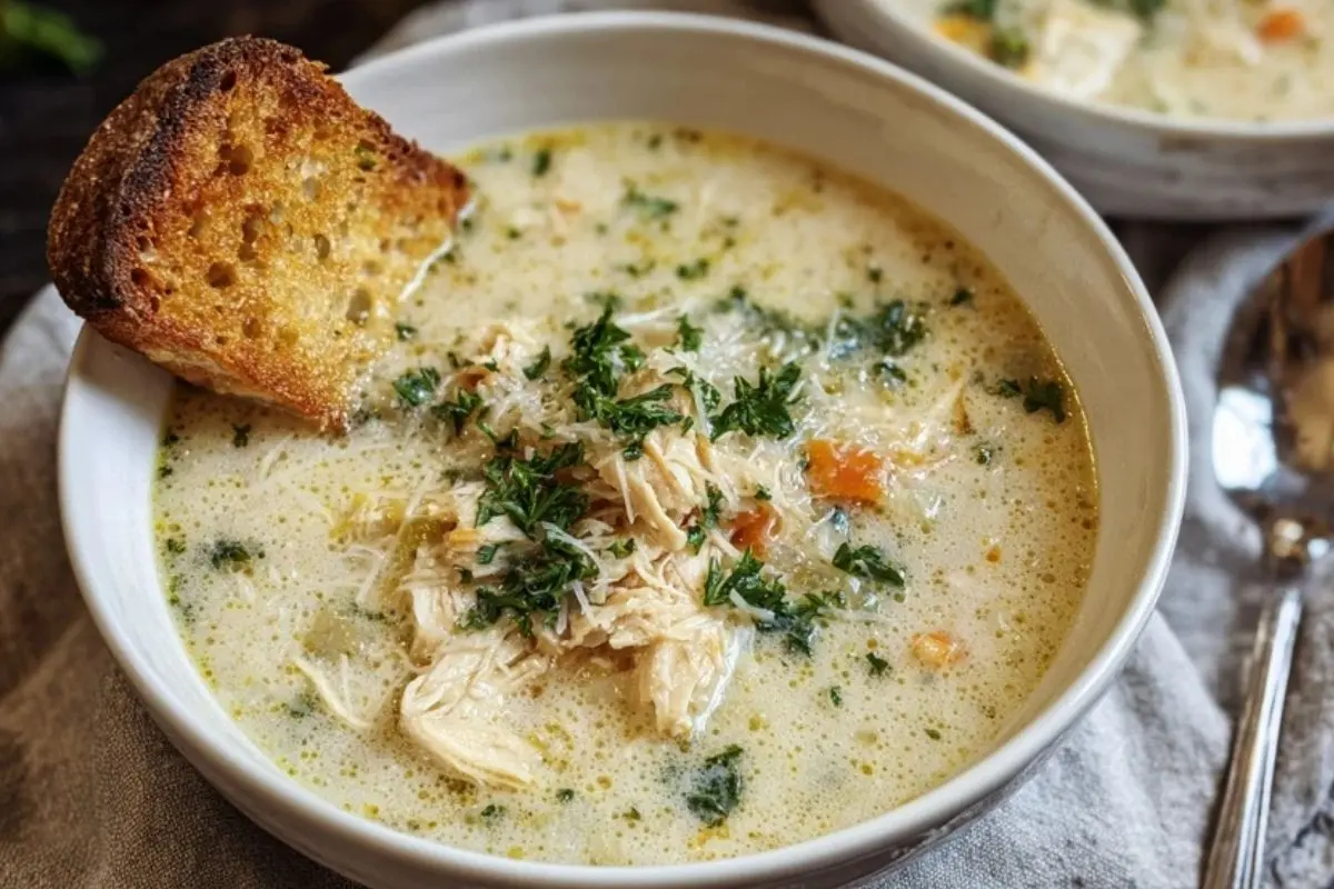 Garlic Parmesan Chicken Soup