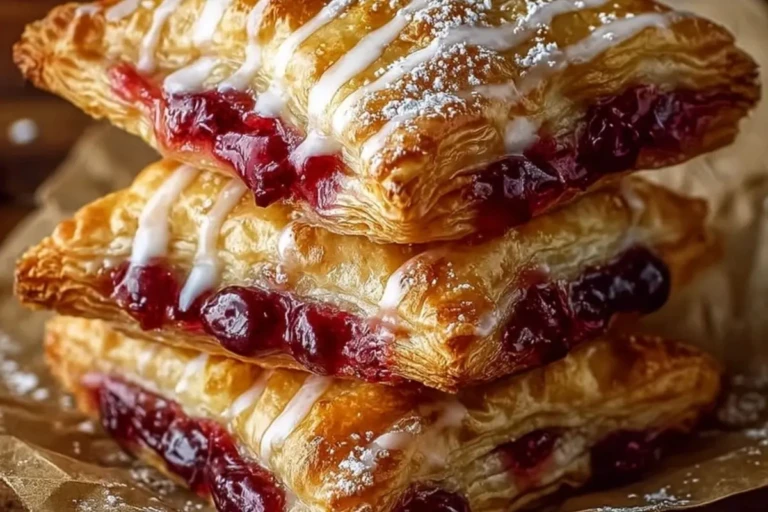 Homemade Cherry Puff Turnovers