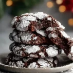 Perfect Double Chocolate Crinkle Cookies