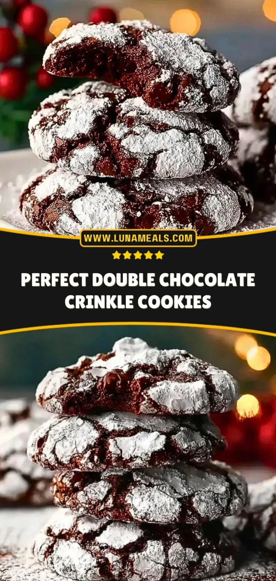 Perfect Double Chocolate Crinkle Cookies (3)