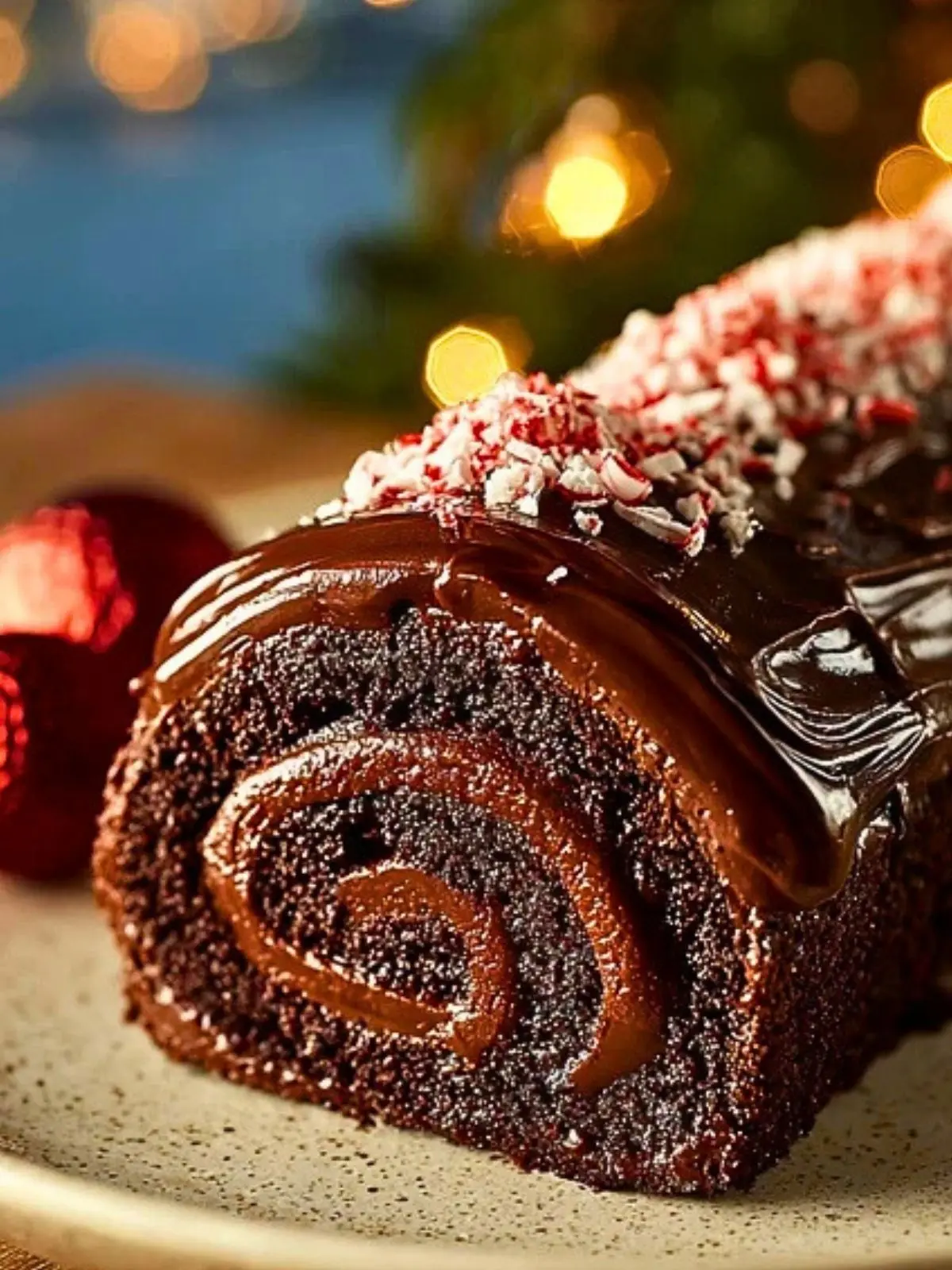 Chocolate Brownies Yule Log (1)