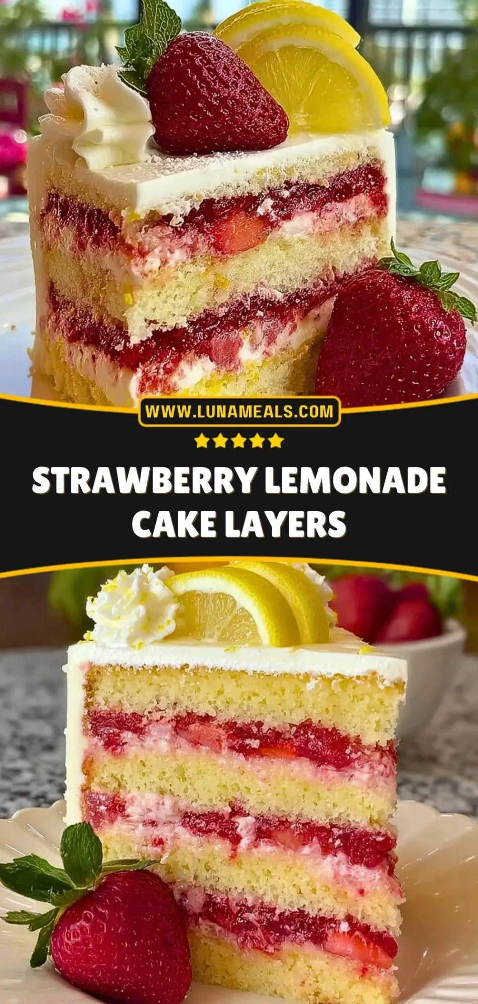 Strawberry Lemonade Cake Layers (3)