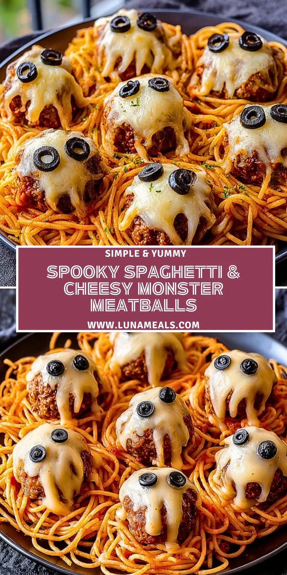 Spooky Spaghetti & Cheesy Monster Meatballs (2)