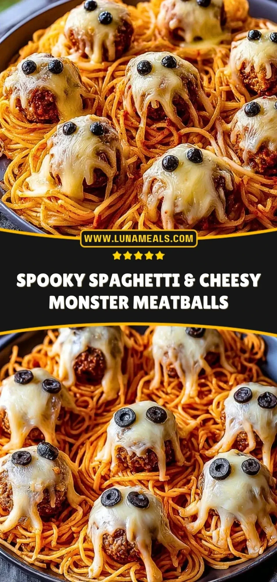 Spooky Spaghetti & Cheesy Monster Meatballs (3)