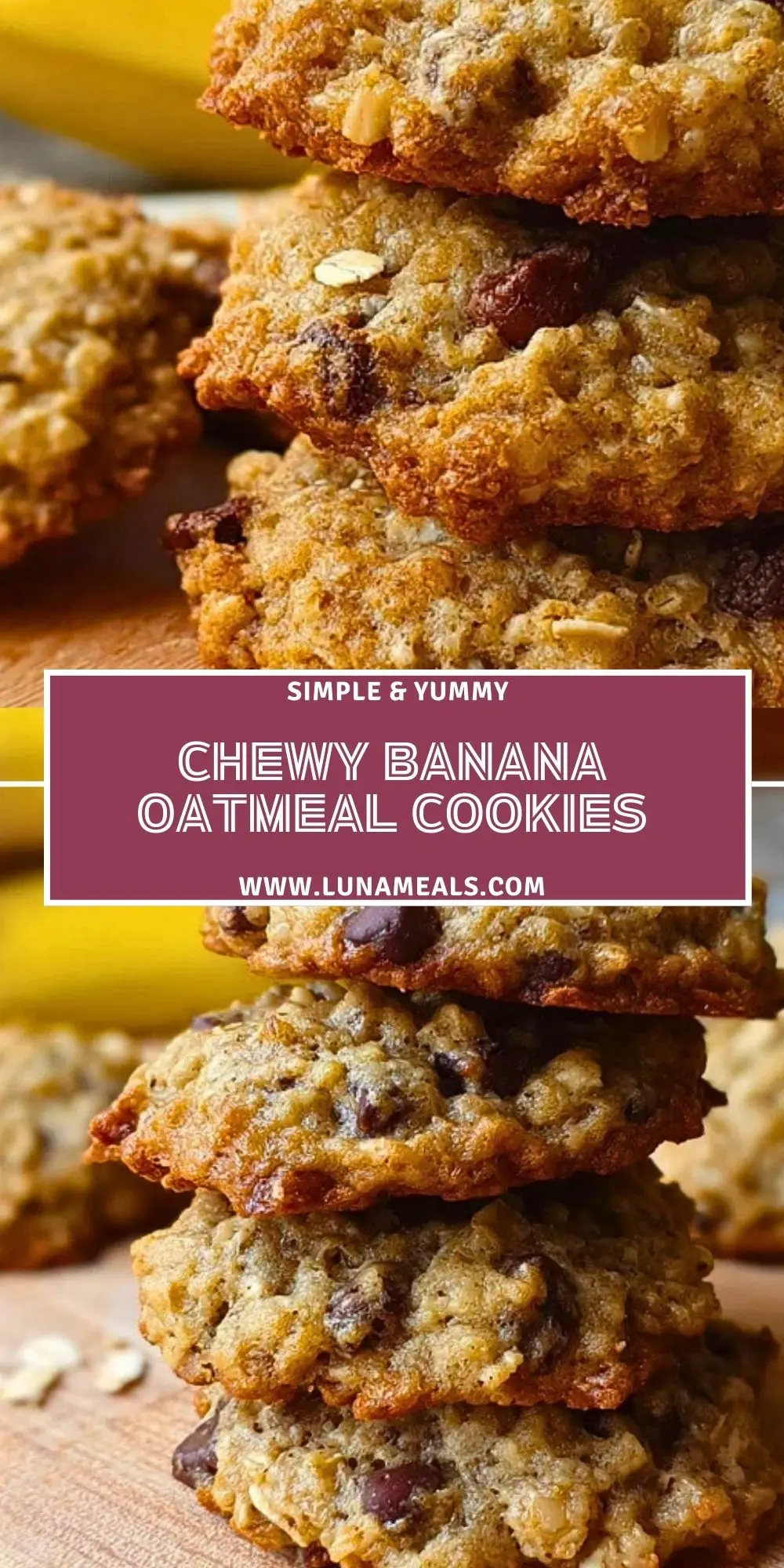 Chewy Banana Oatmeal Cookies (1)