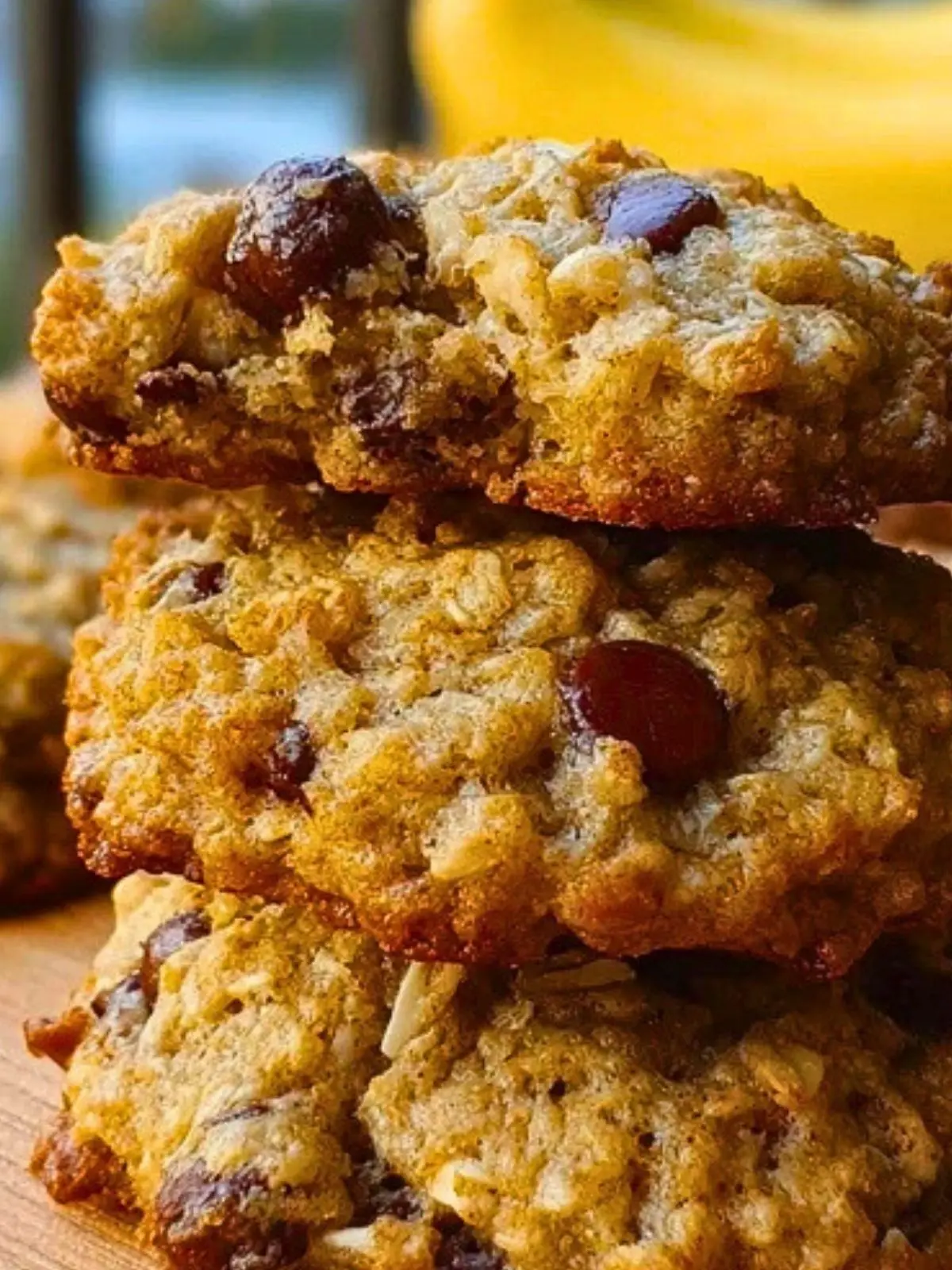 Chewy Banana Oatmeal Cookies