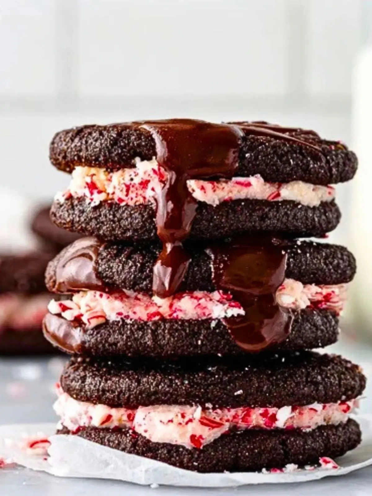 Chocolate Peppermint Sandwich Cookies (1)