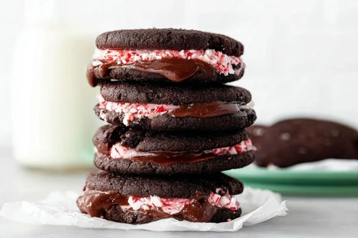 Chocolate Peppermint Sandwich Cookies
