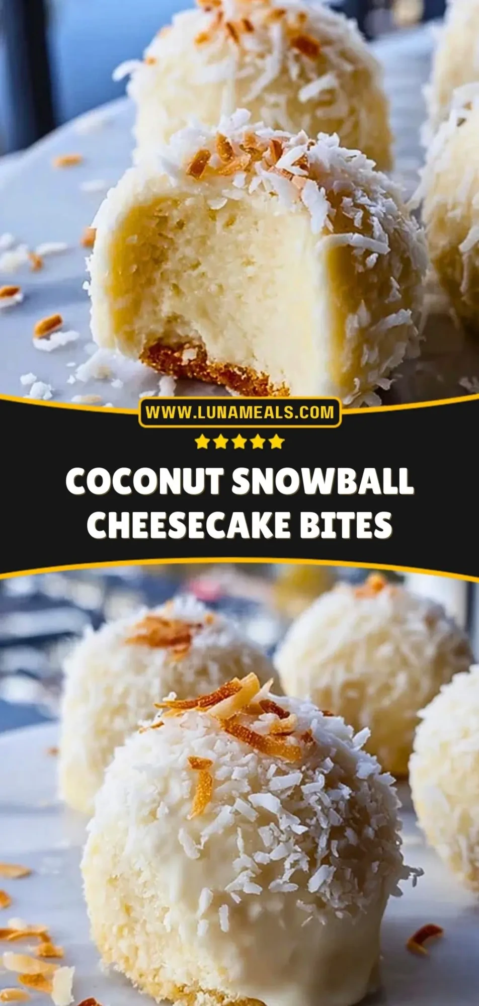 Coconut Snowball Cheesecake Bites (3)