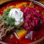 Authentic Ukrainian Borscht Soup
