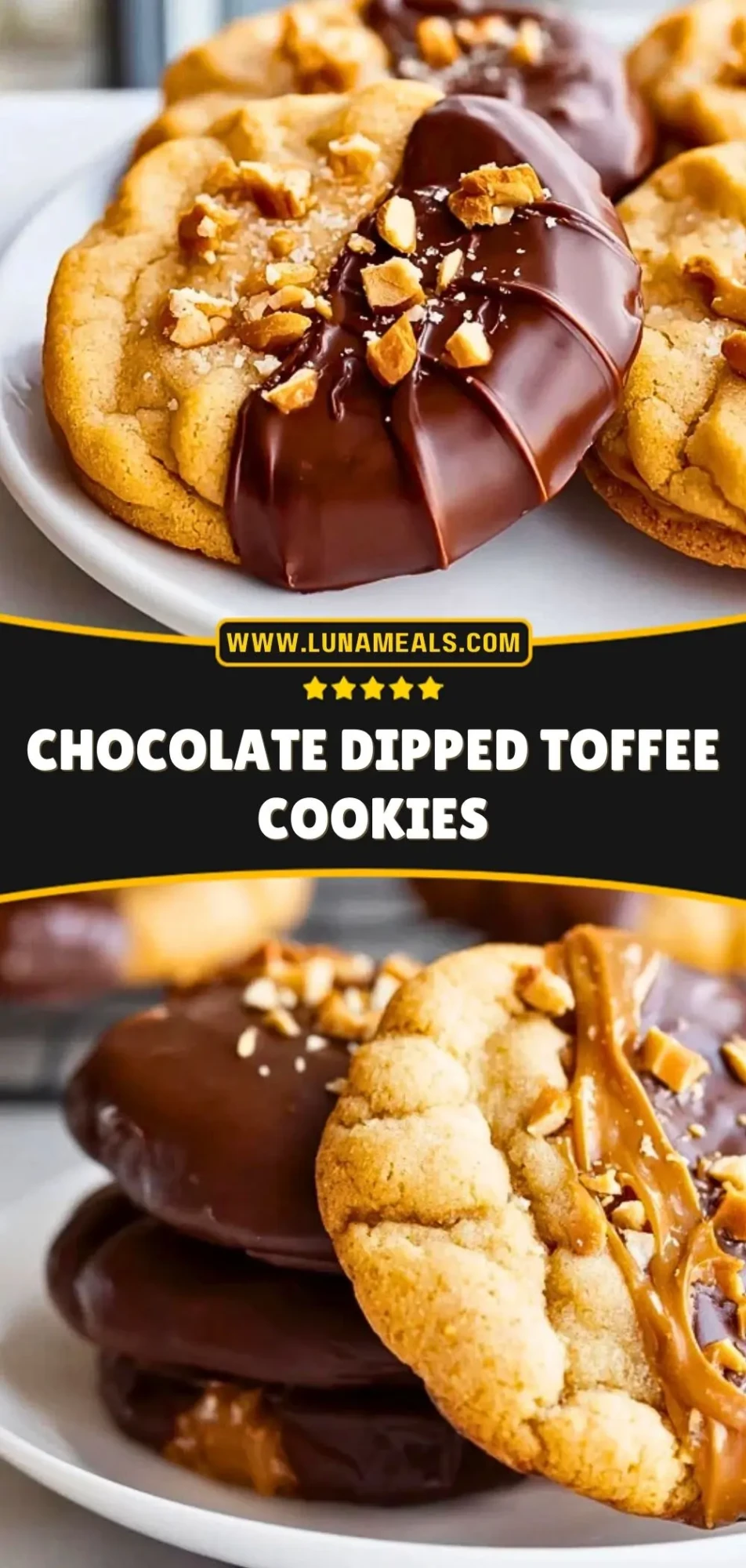 Chocolate Dipped Toffee Cookies (3)
