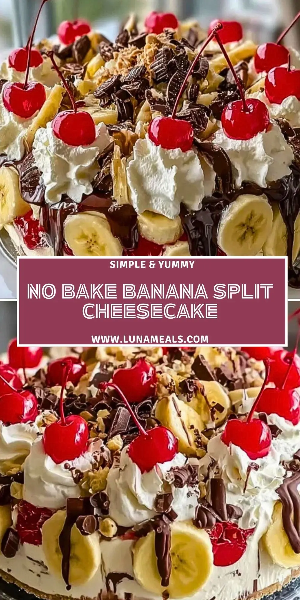 No Bake Banana Split Cheesecake (2)