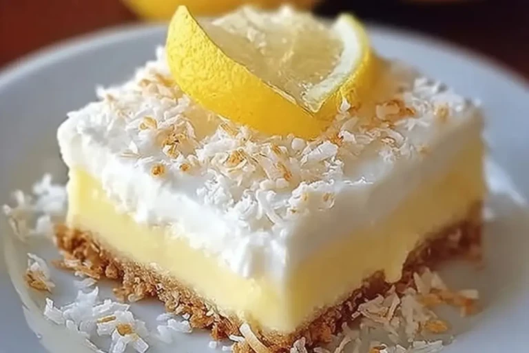 No-Bake Lemon Coconut Cheesecake Bars