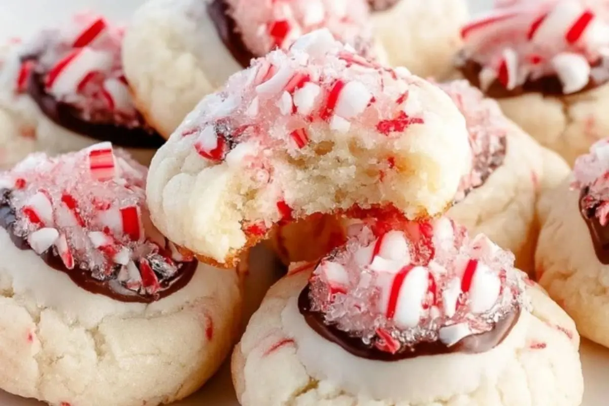 Peppermint Kiss Cookies