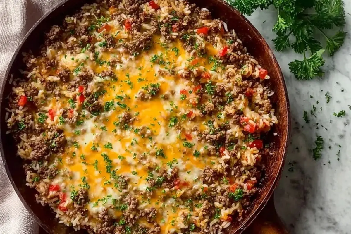 Perfect Ground Beef And Rice Skillet