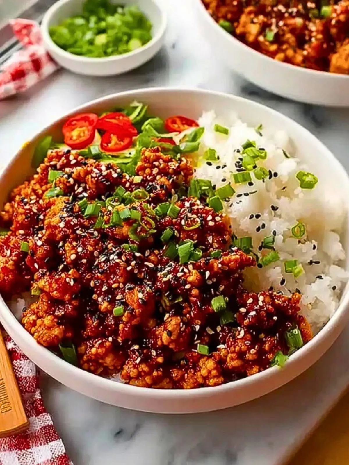 Protein Firecracker Ground Chicken Bowls (1)