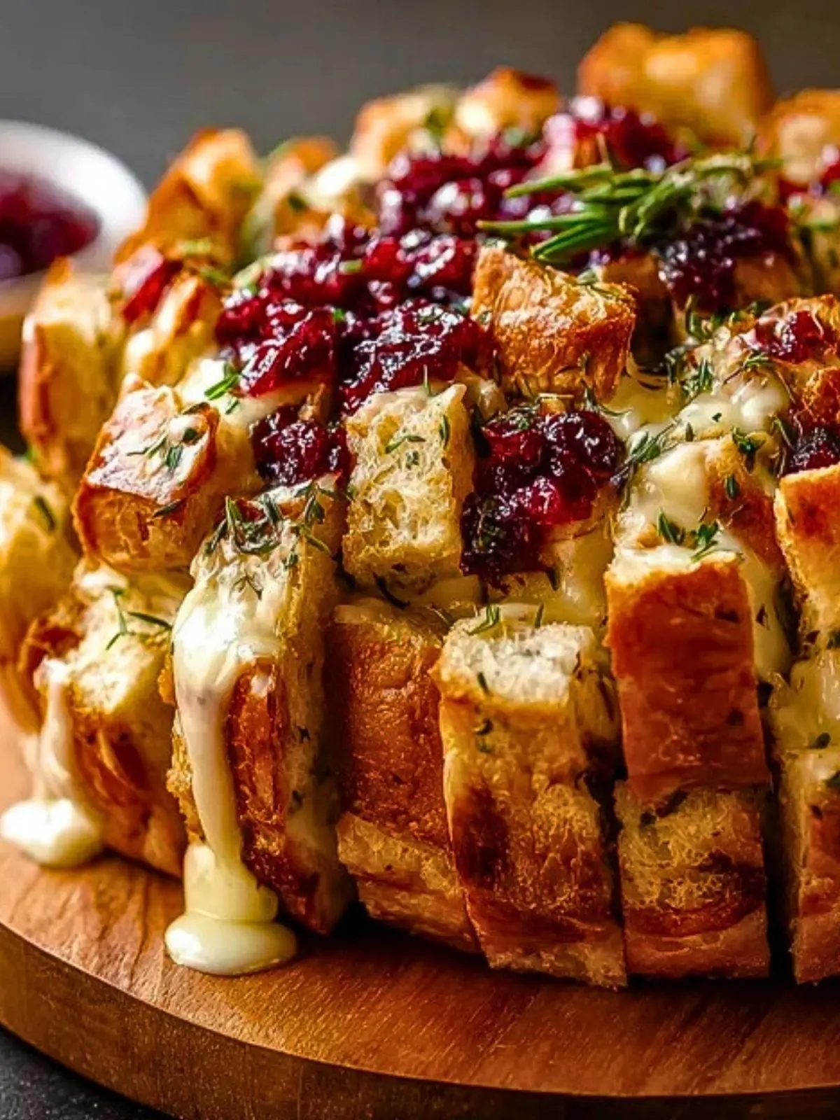 Pull-Apart Sourdough Brie and Cranberry Bread (1)