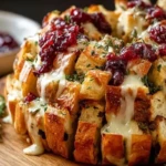 Pull-Apart Sourdough Brie and Cranberry Bread