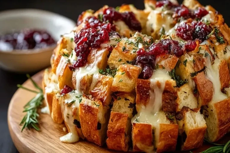 Pull-Apart Sourdough Brie and Cranberry Bread