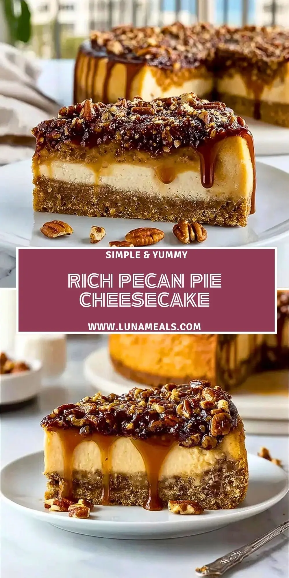 Rich Pecan Pie Cheesecake Pin 2