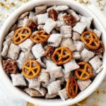 Salted Caramel Pretzel Puppy Chow