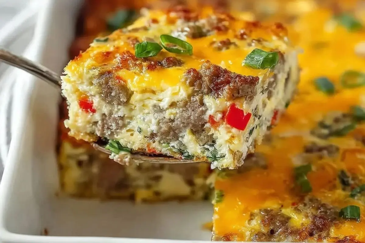 Sausage, Egg And Hash Brown Breakfast Casserole