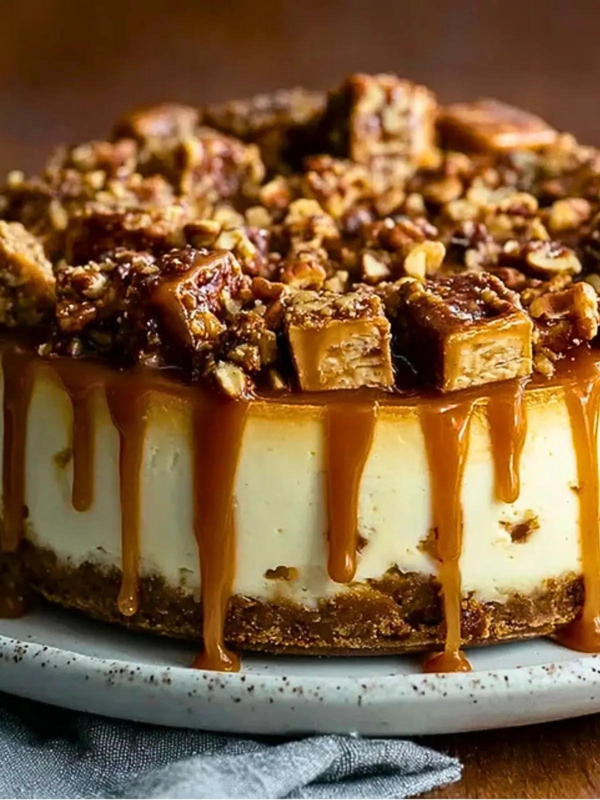 Snickers Cheesecake with Salted Caramel (1)