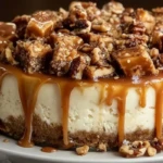 Snickers Cheesecake with Salted Caramel