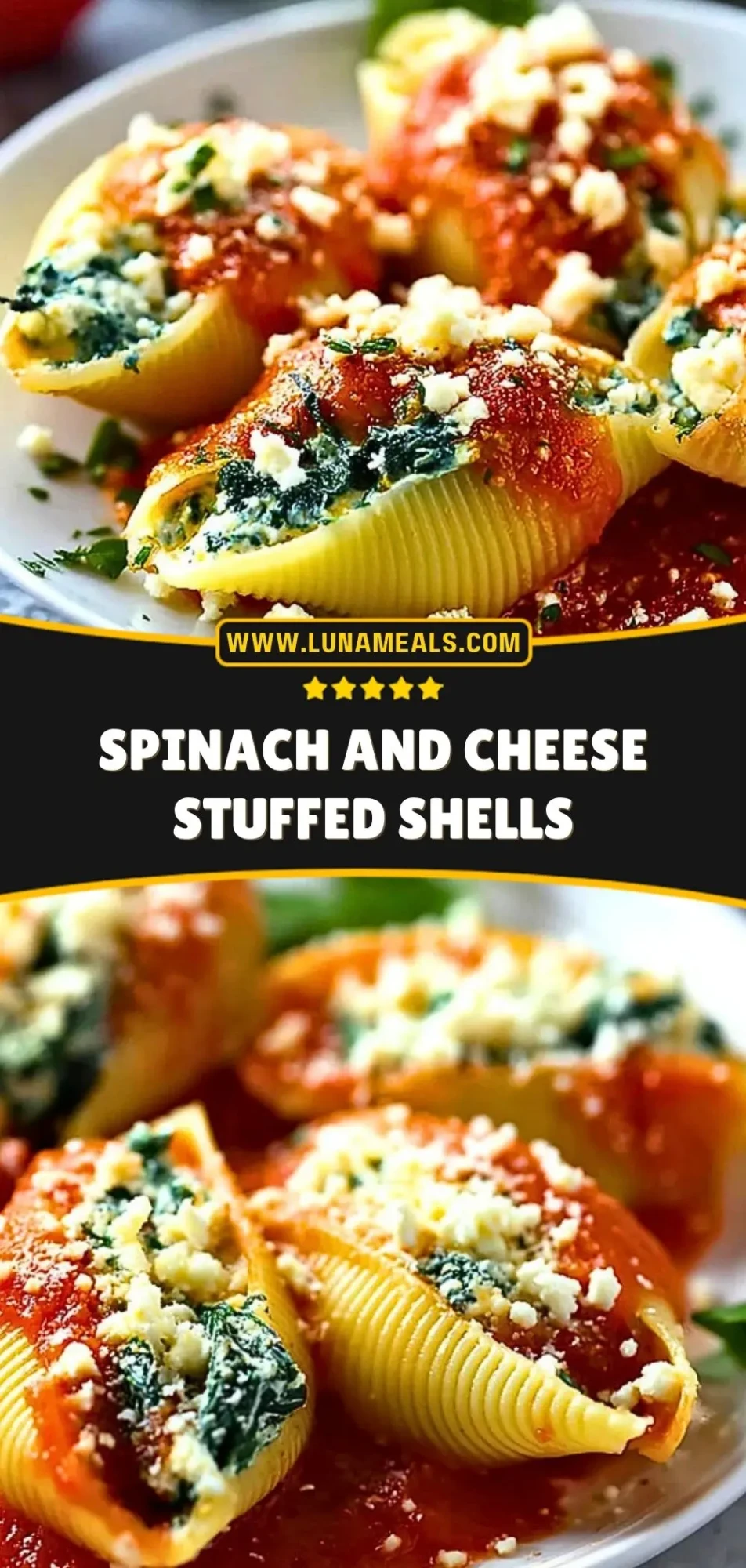 Spinach and Cheese Stuffed Shells (3)