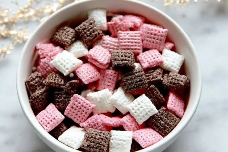 Sweet & Easy Neapolitan Puppy Chow Snack Mix