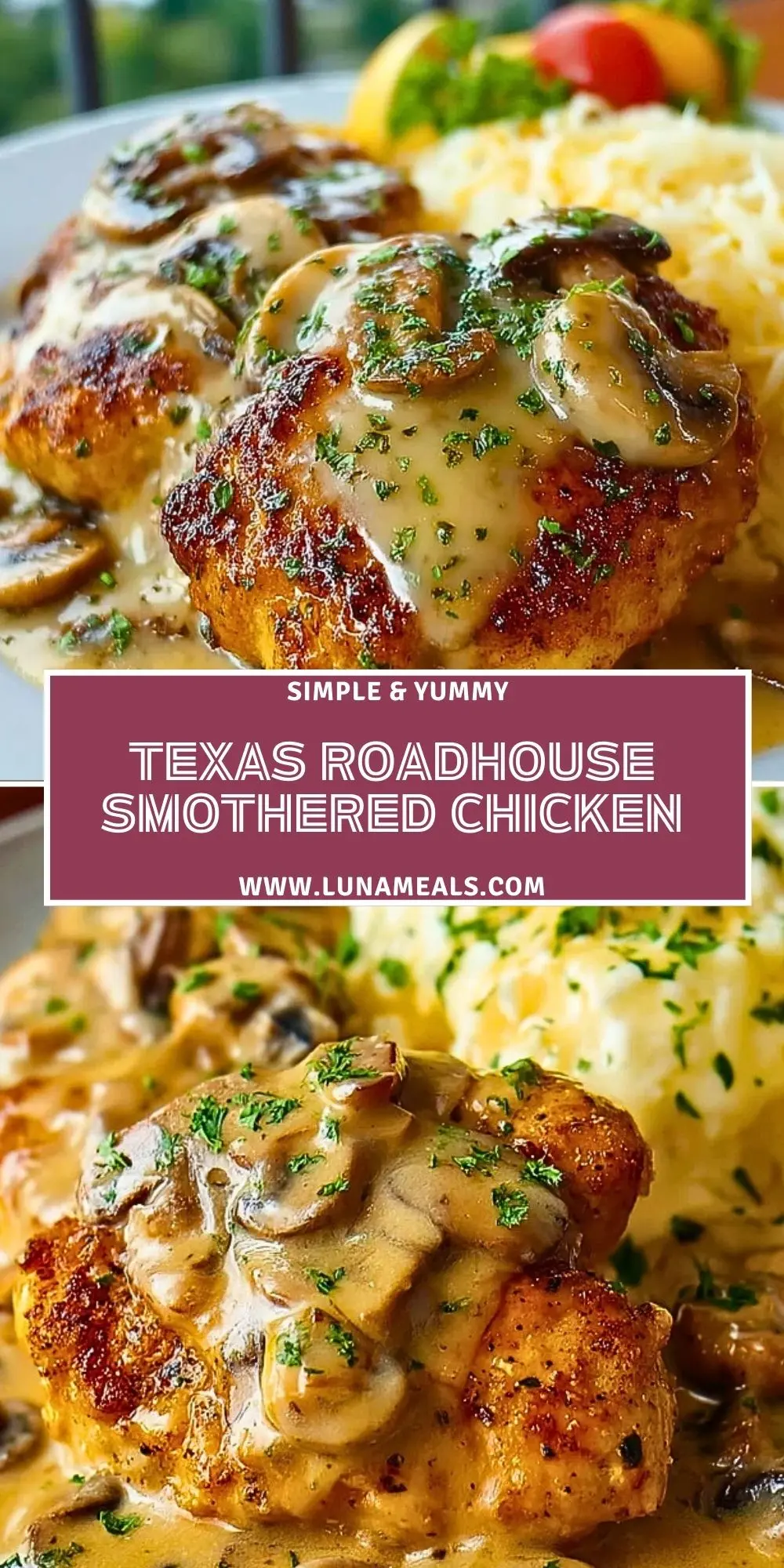 Texas Roadhouse Smothered Chicken (2)