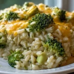 Easy Broccoli Cheese Rice Casserole