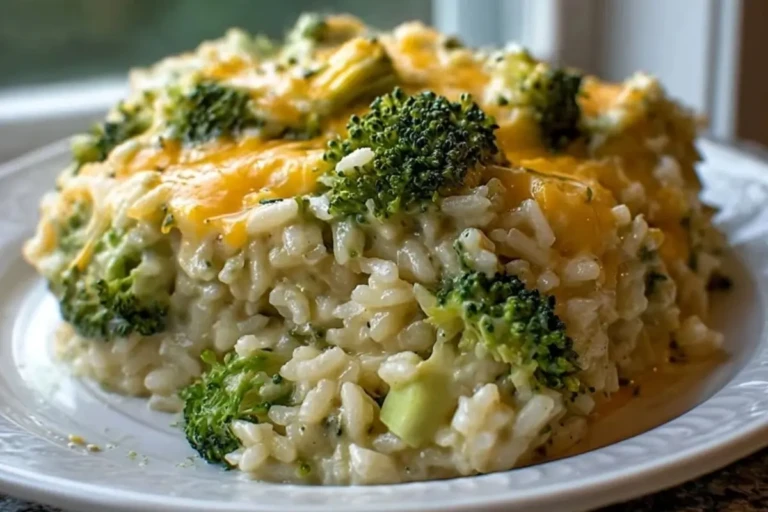 Easy Broccoli Cheese Rice Casserole