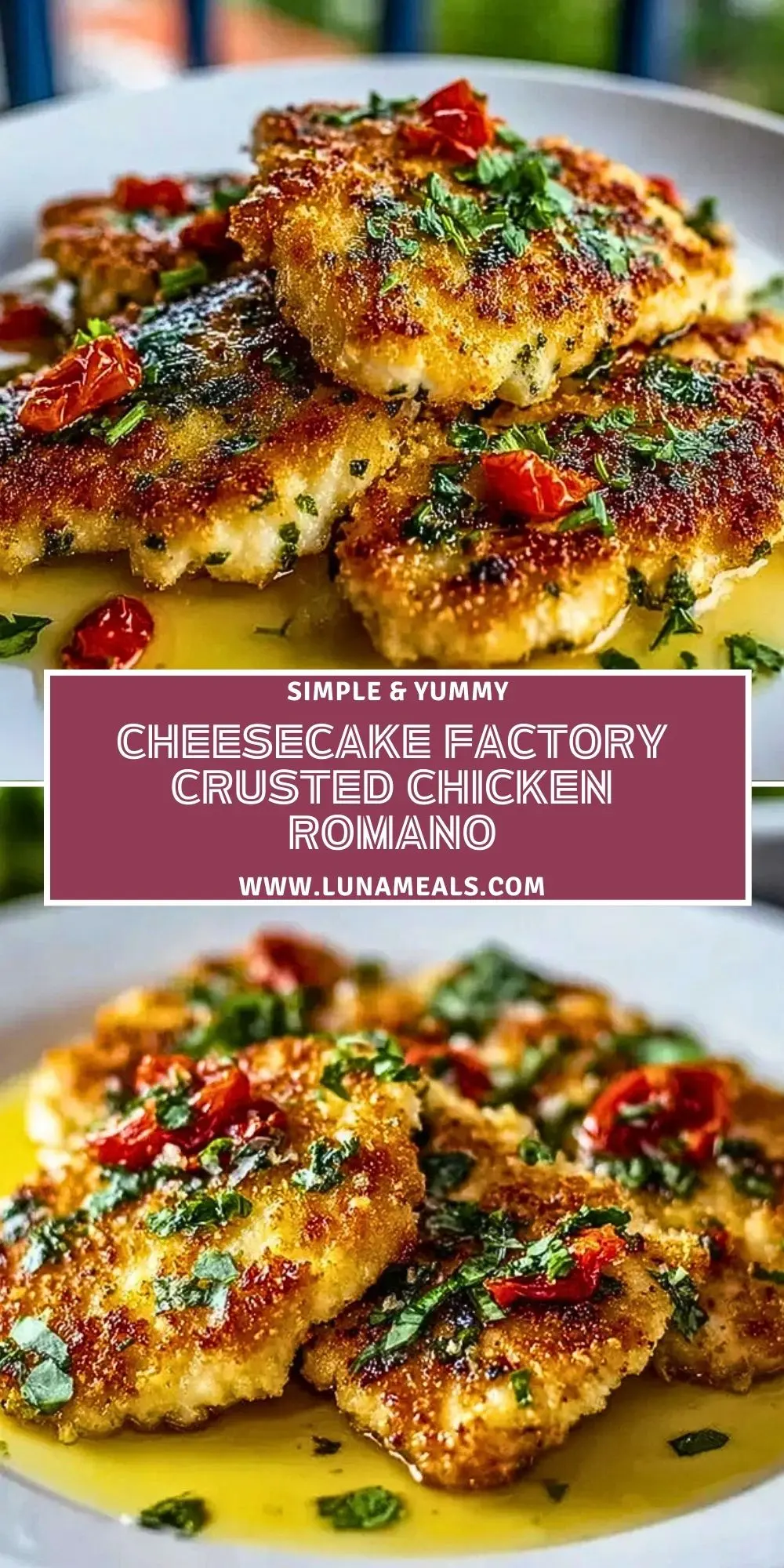 Cheesecake Factory Crusted Chicken Romano (2)