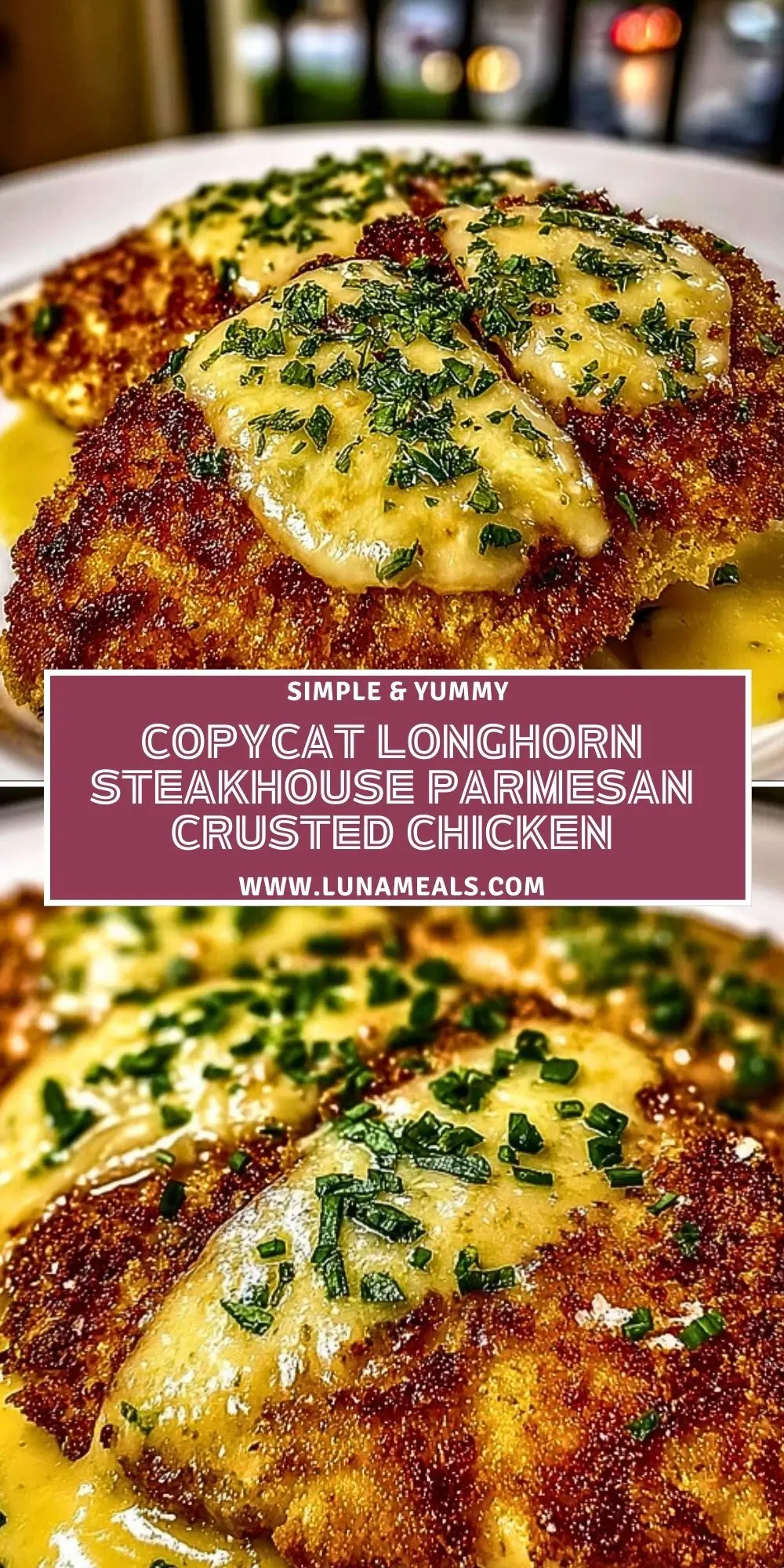 Copycat Longhorn Steakhouse Parmesan Crusted Chicken (2)