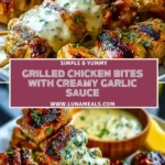 Grilled Chicken Bites with Creamy Garlic Sauce (2)