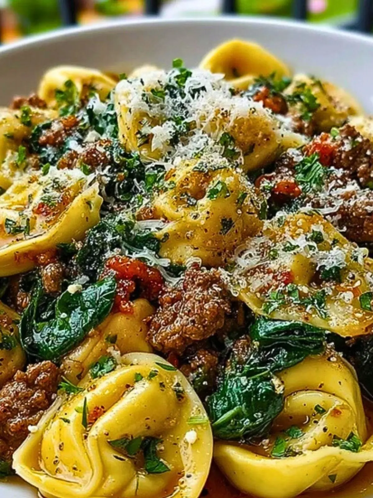 Savory Garlic Butter Beef and Spinach Tortellini (1)