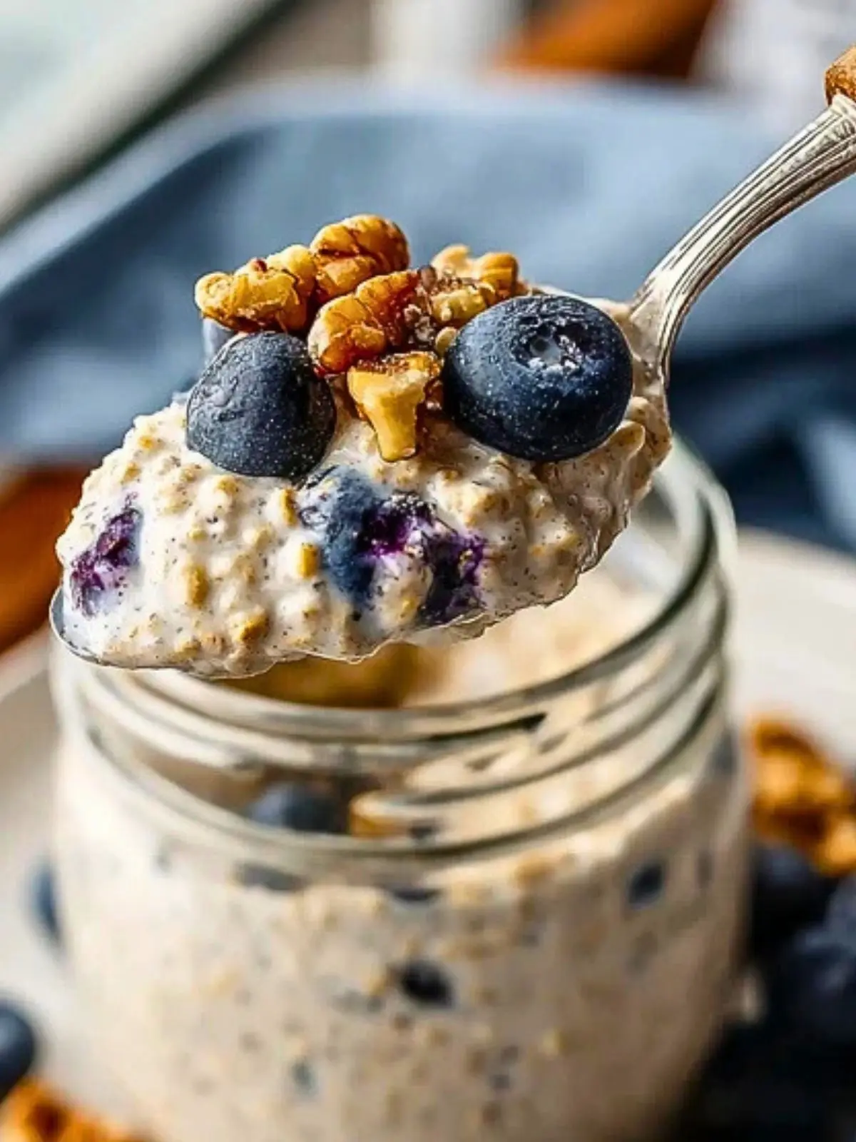Blueberry Overnight Oats With Yogurt (1)
