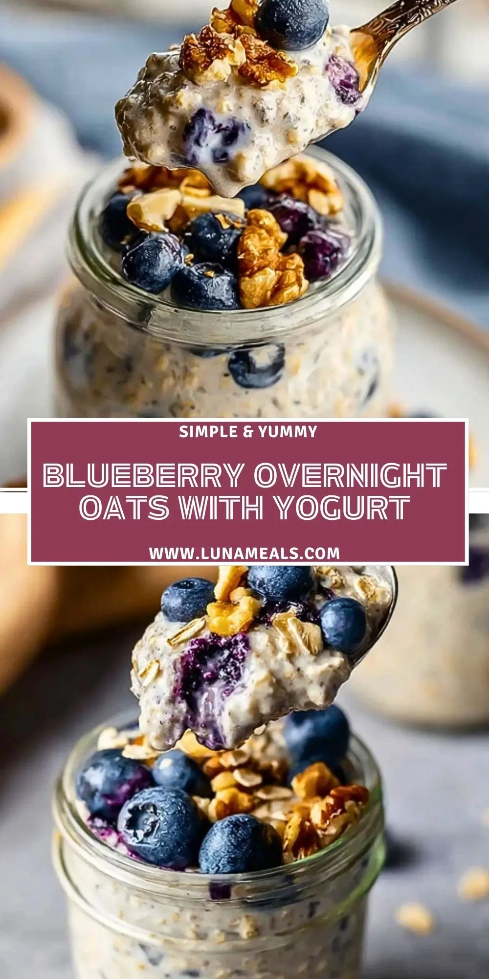 Blueberry Overnight Oats With Yogurt (2)