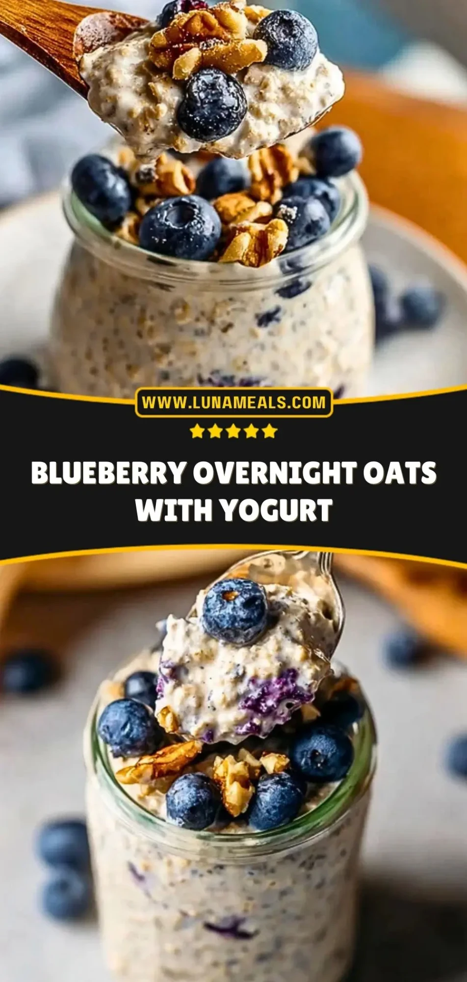 Blueberry Overnight Oats With Yogurt (3)