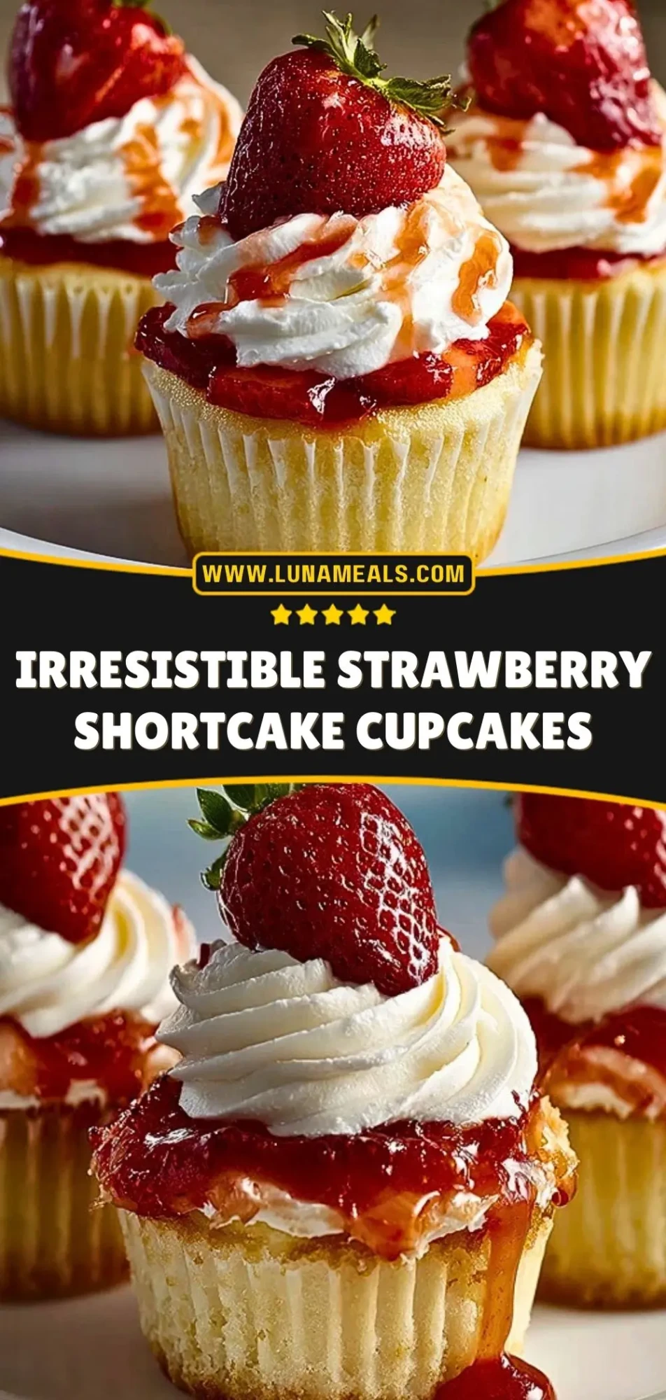 Irresistible Strawberry Shortcake Cupcakes (3)