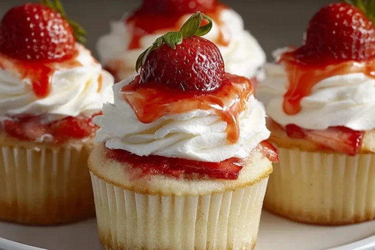 Irresistible Strawberry Shortcake Cupcakes