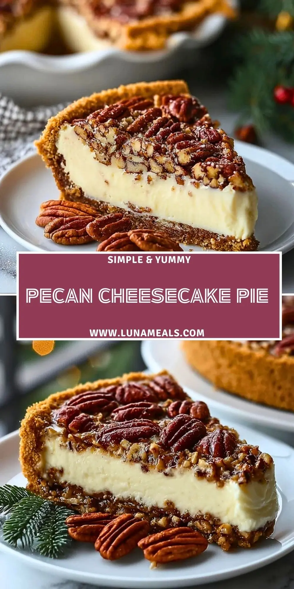 Pecan Cheesecake Pie (2)