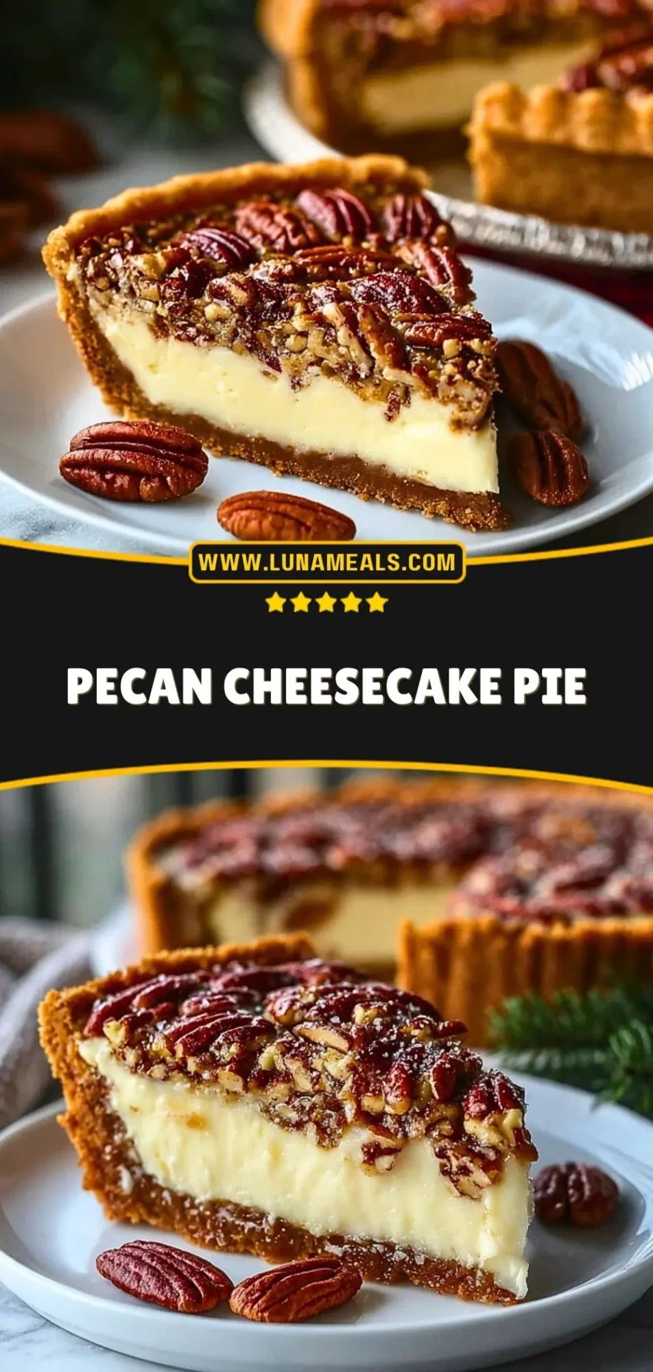 Pecan Cheesecake Pie (3)