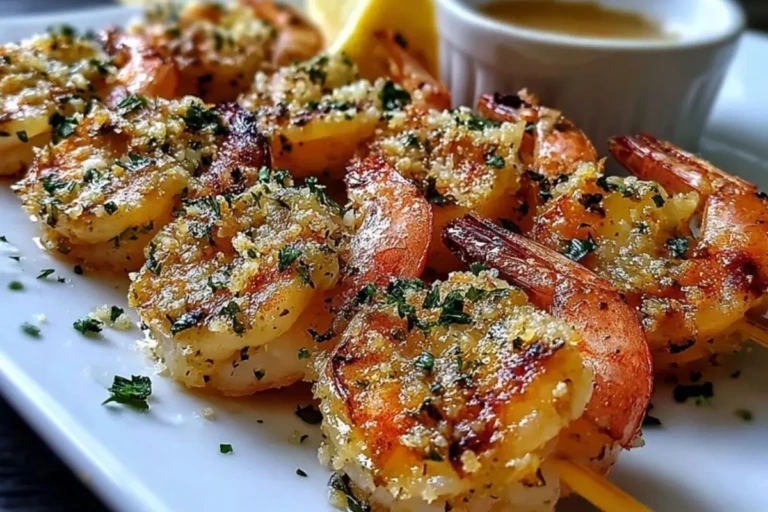 Garlic Parmesan Shrimp Skewers