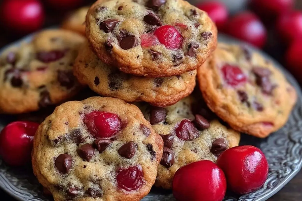 Maraschino Cherry Chocolate Chip Cookies