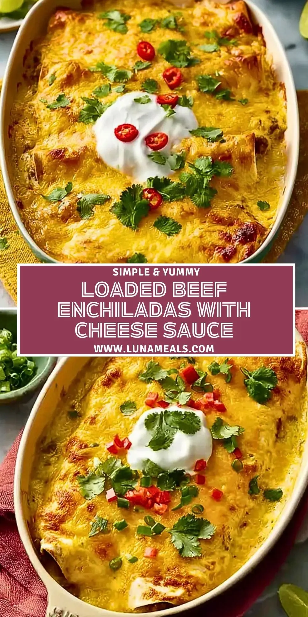 Loaded Beef Enchiladas With Cheese Sauce (2)